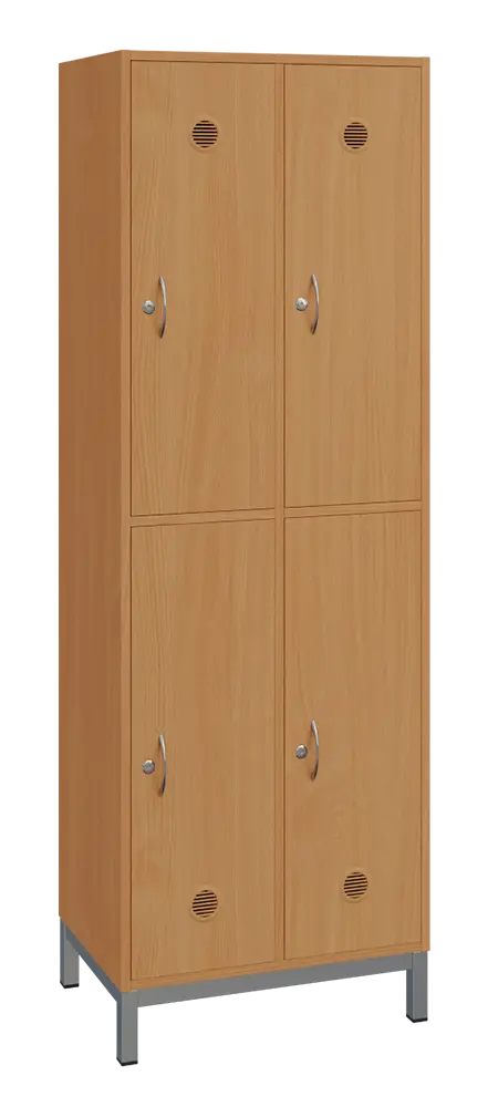 SBS-2222 šatní skříň 4-boxová, 1800x600x400 mm, kovové nohy, buk royal